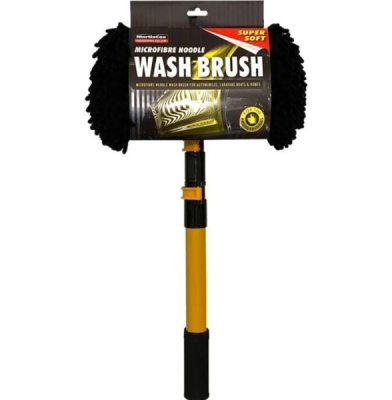 MICROFIBRE NOODLE WASH BRUSH YELLOW CURV