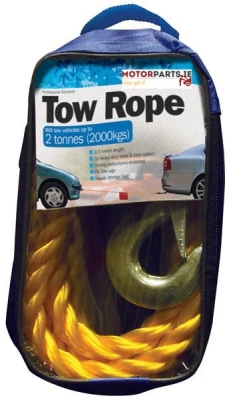 2 TONNE 3.5M TOW ROPE WITH 1 METAL S HOO