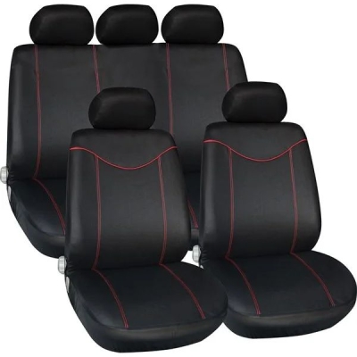 ALABAMA SEAT COVER SET -BLACK/RED