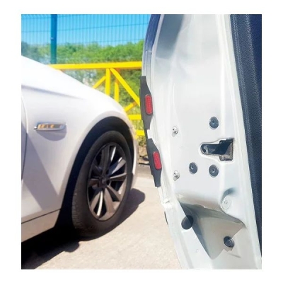 CAR DOOR GUARD PAIR - RED