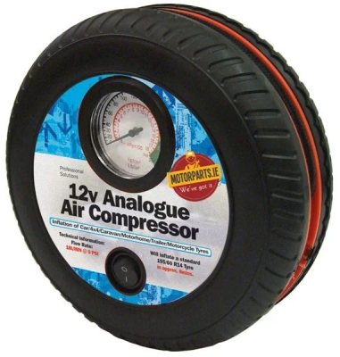 12V AIR COMPRESSOR TYRE SHAPE WITH GAUGE