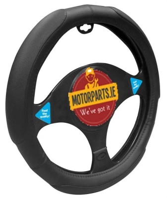 BLACK (XTRA GRIP) STEERING WHEEL COVER 3