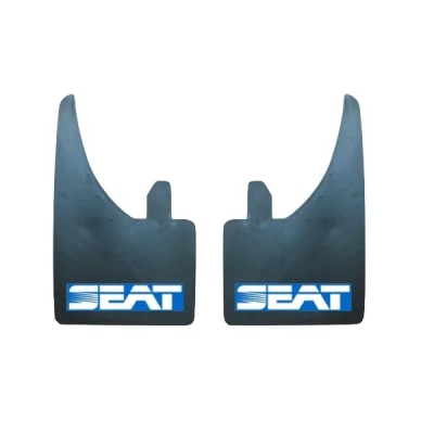 MUD FLAPS (PAIR) SEAT (BLU/WHT)