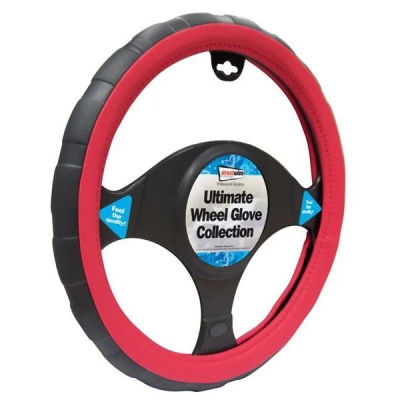 ULTIMATE STEERING WHEEL GLOVE - BLACK/RE