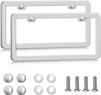 LICENSE PLATE FRAME - SILVER