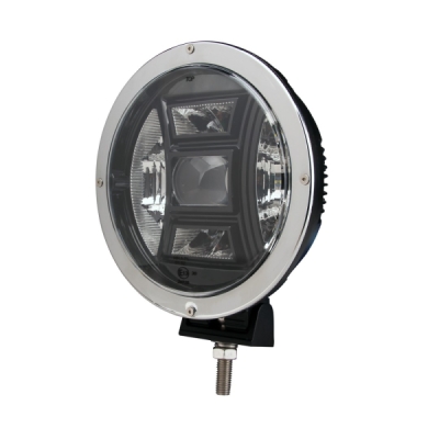 Rund LED-extraljus Krom (Driving Light) – Sidofäste, CREE 70W 9", 2GEN
