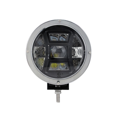 Rund LED-extraljus Krom (Driving Light) – Sidofäste, CREE 70W 9", 2GEN