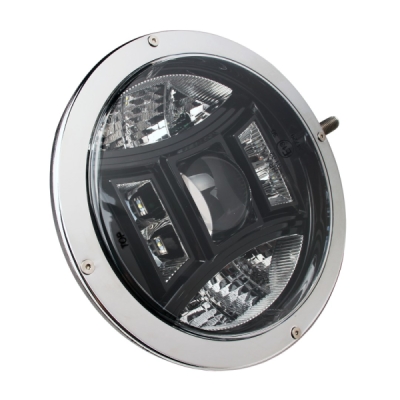 Rund LED-extraljus Krom (Driving Light) – Sidofäste, CREE 70W 9", 2GEN
