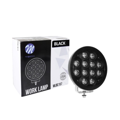 Rund LED-extraljus M-TECH BLACK SERIES 12x5W (12-48V, 72W, 9")