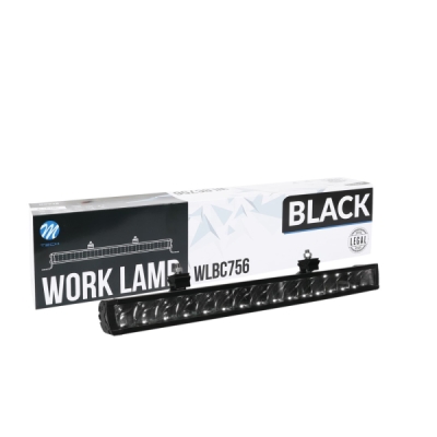 LED-ramp M-TECH BLACK SERIES Enkelradig (Driving Light) – Sidofästen, 15x7W LED (12-48V, 105W, 21")