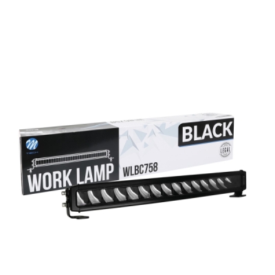 LED-ramp M-TECH BLACK SERIES Enkelradig (Driving Light) – Sidofästen, 15x7W LED (12-48V, 150W, 21")