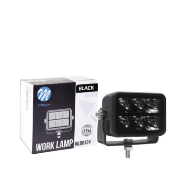 LED-extraljus M-TECH BLACK SERIES Dubbelradig – Bottenfäste, 30W 10-32V 3,4"