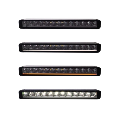 Extraljus M-TECH BLACK SERIES 12x5W LED 12-48V 60W 14,5", enkelradig + dynamiskt positionsljus - sidofäste
