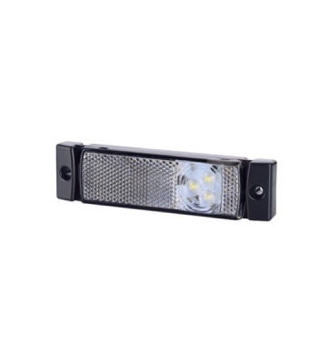 HORPOL LED-markeringsljus - HOR41 LD127 vit med reflex 12/24V ECE