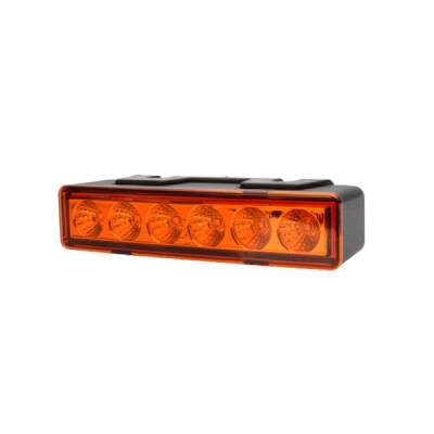 Varningslampa 12V-24V IP68 ECE SAE/DOT (1 st. gul lins, utan magnet, vanlig kabel 3m, utan kontakt)