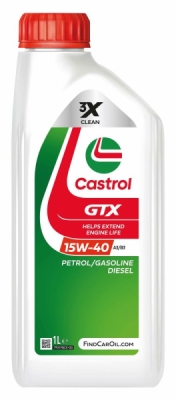 OLEJ CASTROL GTX 15W40 A3/B3 1L ACEA A3/B3, API SN, MB-APPROVAL 229.1VW 501 01 / 505 00, MEETS FIAT 9.55535-D2 1L CASTROL  CAS D