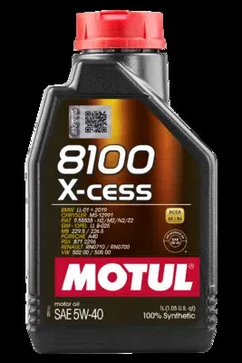 OLEJ MOTUL 8100 X-CESS  5W40    1L   ACEA:A3/B4  API: SN/CF  BMW:LL01, RENAULT:RN 0700,RN0710, MB:229.5 1L MOTUL  MUT