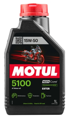 OLEJ MOTUL 5100 ESTER  15W50   1L   API:SG JASO:MA  4T  MOTOCYKLOWY 1L MOTUL  MUT