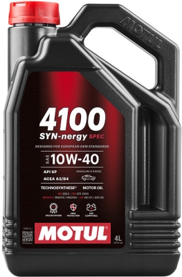 OLEJ MOTUL 4100 SYN-NERGY SPEC 10W40  ACEA:A3/B4   API:SL/CF   VW: 505.00/502.00, MB:229.3 4L MOTUL  MUT
