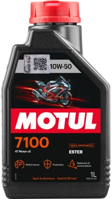 OLEJ MOTUL 7100 MA2 ESTER  10W50   1L   API:SL/SJ/SH JASO:MA2  4T  MOTOCYKLOWY SYNTETYK 1L MOTUL  MUT