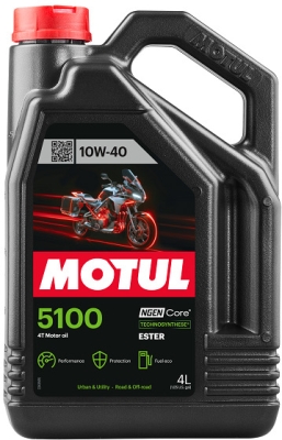 OLEJ MOTUL 5100 ESTER  10W40   4L   API:SG JASO:MA  4T MOTOCYKLOWY 4L MOTUL  MUT
