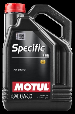 OLEJ MOTUL SPECIFIC 2312   0W30     5L  ACEA:C2  PSA B71 2312  DO PSA BLUE HDI 5L MOTUL  MUT
