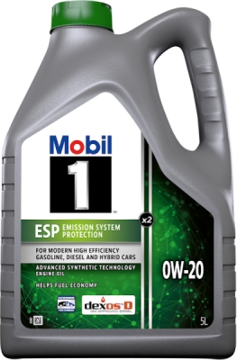 OLEJ MOBIL 1 ESP X2 0W20 5L API:SN/SL ACEA A1/B1 VW:508.00/509.00, PORSCHE:C20, JAGUAR:STJLR.51.5122 5L MOBIL MOB
