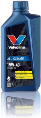 OLEJ VALVOLINE ALL CLIMATE 15W40 1L SW ACEA A3/B3, A3/B4 API: SL/CF MB-229.1 1L VALVOLINE