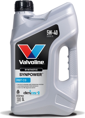 OLEJ VALVOLINE SYNPOWER MST C3 5W40 5L API:SM/SN/CF, ACEA:C3, BMW LL-04, FORD WSS-M2C917-A, GM DEXOS 2, MB  229.51 5L VALVOLINE