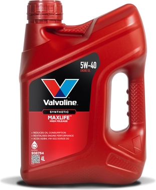 OLEJ VALVOLINE MAXLIFE SYNTHETIC   5W40     4L   API SL/CF  ACEA A3/B3/B4  VW 502.00/505.00  MB 229.3 4L VALVOLINE