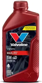 OLEJ VALVOLINE MAXLIFE SYNTHETIC   5W40     1L   API SL/CF  ACEA A3/B3/B4  VW 502.00/505.00  MB 229.3 1L VALVOLINE