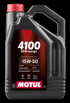 OLEJ MOTUL 4100 POWER 15W50 SYN-NERGY ACEA A3/B4, API PERFORMANCE SP 5L MOTUL  MUT