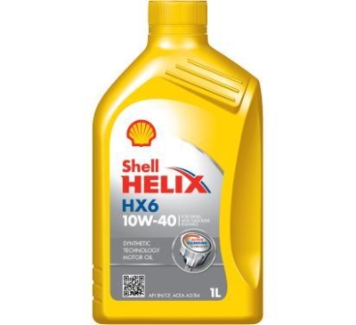 OLEJ SHELL HELIX HX6 10W40     1L  API SL/CF  ACEA A3/B4  MB 229.3  VW 502.00/505.00   SYNTETYCZNY 1L SHELL