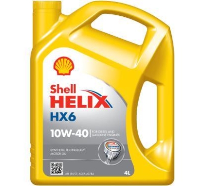 OLEJ SHELL HELIX HX6 10W40     4L  API SL/CF  ACEA A3/B4  MB 229.3  VW 502.00/505.00   SYNTETYCZNY 4L SHELL