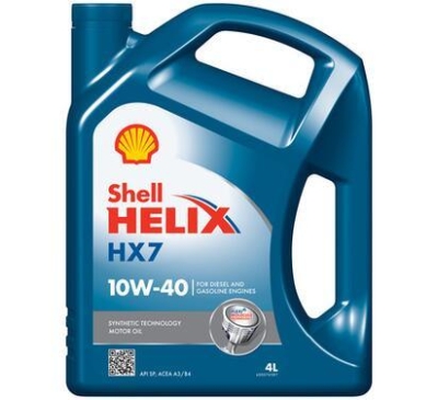OLEJ SHELL HELIX HX7 10W40     4L  API SL/CF  ACEA A3/B4  MB 229.3  VW 505.00  JASO SG+  FIAT 9.5553535 G2 4L SHELL