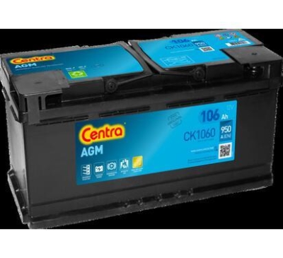 AKUMULATOR CENTRA 106AH/950A 12V  +P SYSTEM START&STOP AGM 392X175X190 SZT CENTRA  CEN