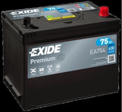 AKUMULATOR EXIDE 75AH/630A 12V +P CARBON BOOST PREMIUM  270X173X222 SZT EXIDE
