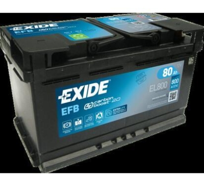 AKUMULATOR EXIDE 80AH/800A 12V +P SYSTEM START&STOP EFB  315X175X190 SZT EXIDE