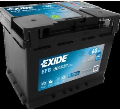 AKUMULATOR EXIDE 60AH/640A 12V +P SYSTEM START&STOP EFB  242X175X190 SZT EXIDE