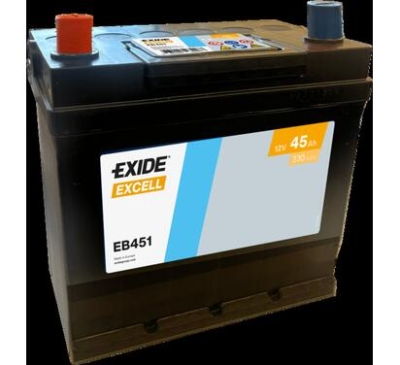 AKUMULATOR EXIDE 45AH/330A 12V +L  EXCELL  220X135X225 SZT EXIDE