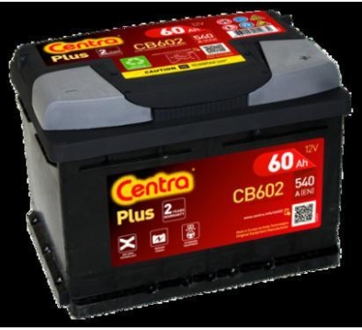 AKUMULATOR CENTRA  60AH/540A 12V +P PLUS  242X175X175 SZT CENTRA  CEN
