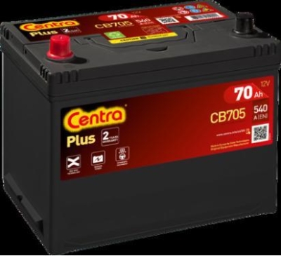 AKUMULATOR CENTRA  70AH/540A 12V +L PLUS  266X172X223 SZT CENTRA  CEN