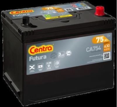AKUMULATOR CENTRA  75AH/630A 12V +P FUTURA   CARBON BOOST  266X172X223  KOREAN B1 SZT CENTRA  CEN