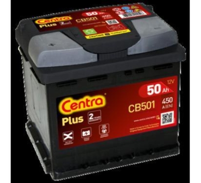 AKUMULATOR CENTRA  50AH/450A 12V +L PLUS  207X175X190 SZT CENTRA  CEN