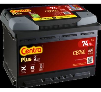 AKUMULATOR CENTRA  74AH/680A 12V +P PLUS  278X175X190 SZT CENTRA  CEN