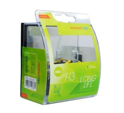 ZAROWKA 12V H3 55W PK22S LONG LIFE /4X TRWALSZA/ /ZESTAW 2SZT/ POWERTEC KPL OPTIMA