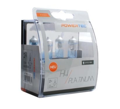 ZAROWKA 12V H4 60/55W P43T PLATINUM /+130 SWIATLA/ /ZESTAW 2SZT/ POWERTEC KPL OPTIMA