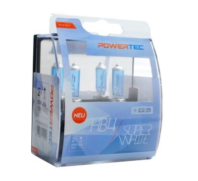 ZAROWKA 12V HB4 55W P22D SUPER WHITE /+100 SWIATLA/ /ZESTAW 2SZT/ POWERTEC KPL OPTIMA