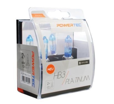ZAROWKA 12V HB3 60W P20D PLATINUM /+130 SWIATLA/ /ZESTAW 2SZT/ POWERTEC KPL OPTIMA