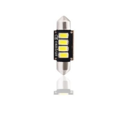 ZAROWKA LED 12V C5W 2W /RURKA/ SV8.5 (36MM) /BIALA/ 4X LED SMD5630 BLISTER 1- SZT M-TECH